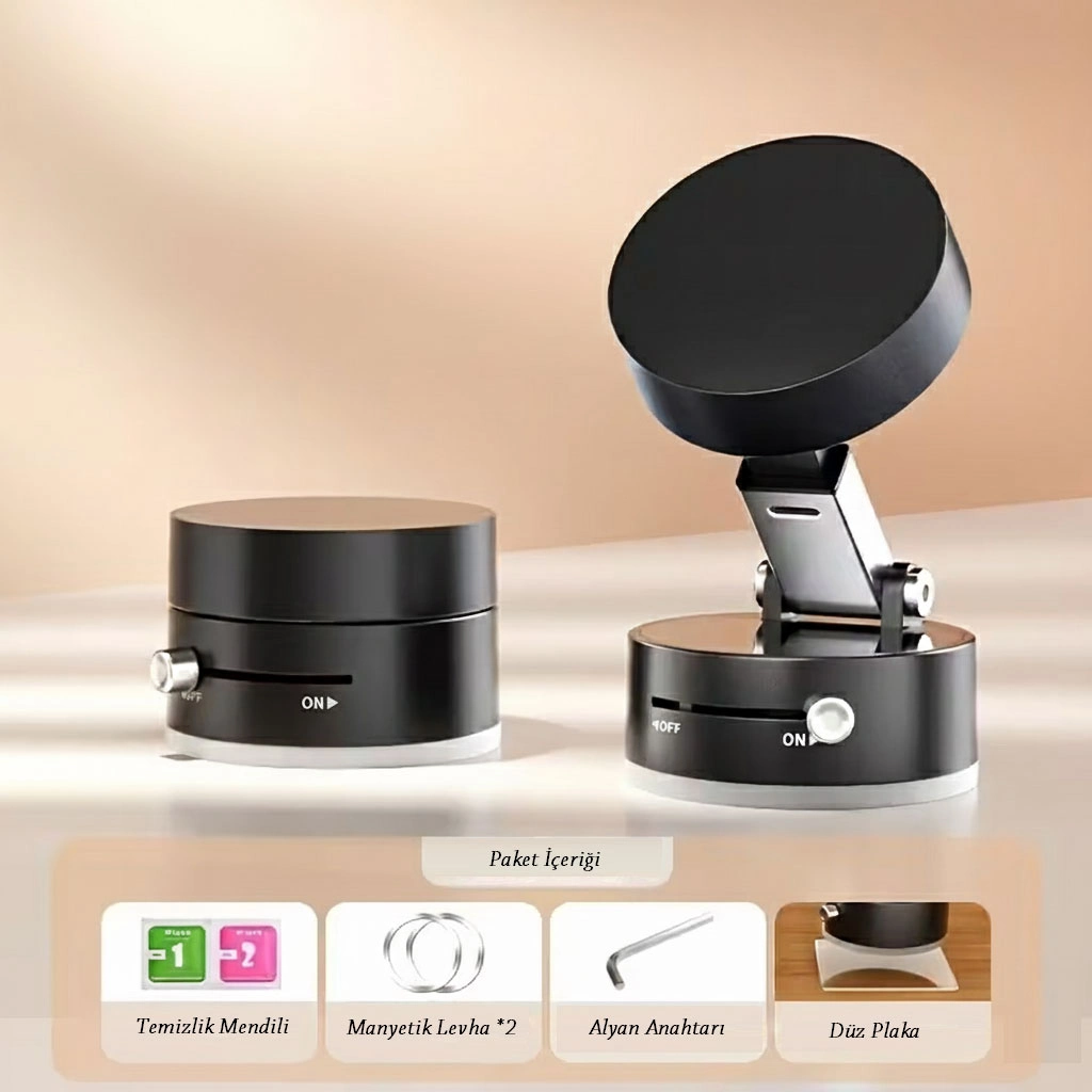 Mıknatıslı Katlanabilir Telefon Tutucu - Torpido Ve Cam Uyumlu ( Lisinya )