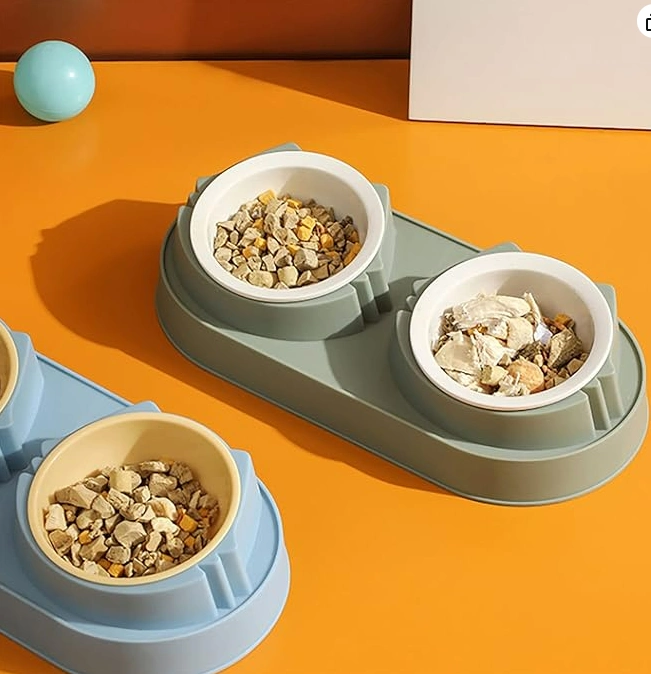 Mikopet Çift Bölmeli Mama Ve Su Kabı ( Lisinya )