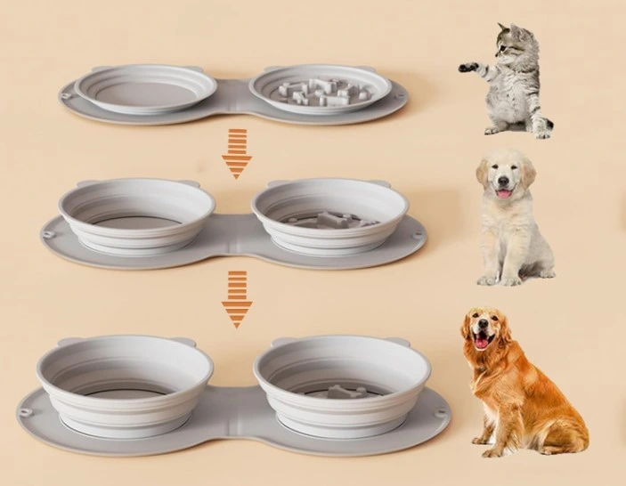 Mikopet Katlanabilir İkili Mama Ve Su Kabı ( Lisinya )