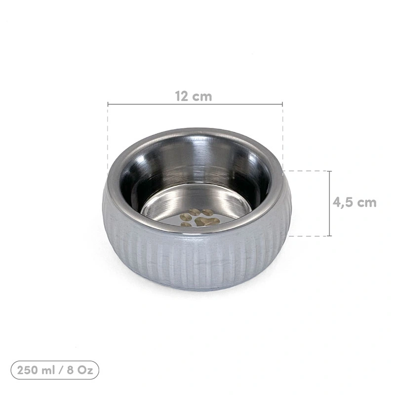 Mikopet Organik Seramik Mama Kabı Gri ( Lisinya )