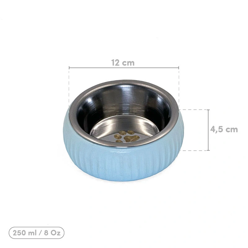 Mikopet Organik Seramik Mama Kabı Mavi ( Lisinya )