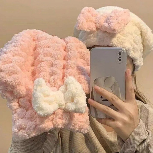 Mikrofiber Örgü Saç Kurutma Bone Havlu ( Lisinya ) Mikrofiber Örgü Saç Kurutma Bone Havlu ( Lisinya )