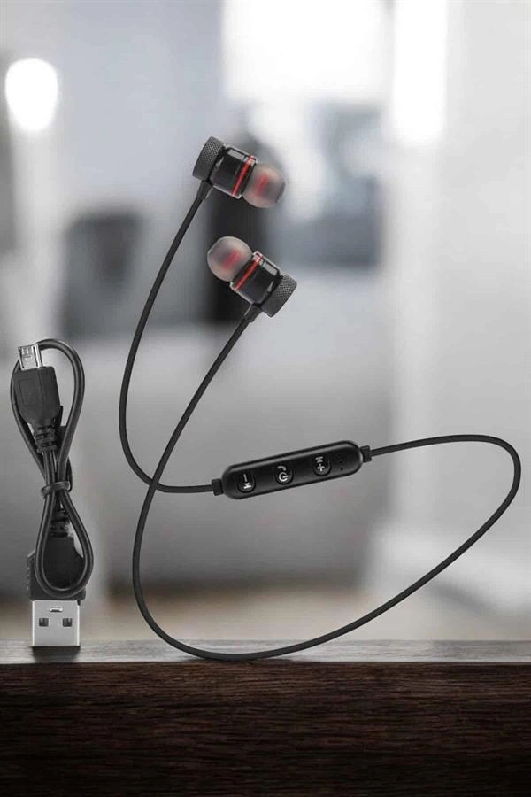 Mikrofonlu Kablosuz Sport Kulak İçi Mıknatıslı Kulaklık ( Lisinya )