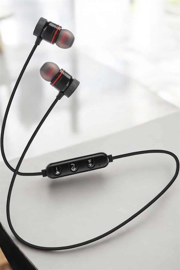 Mikrofonlu Kablosuz Sport Kulak İçi Mıknatıslı Kulaklık ( Lisinya )