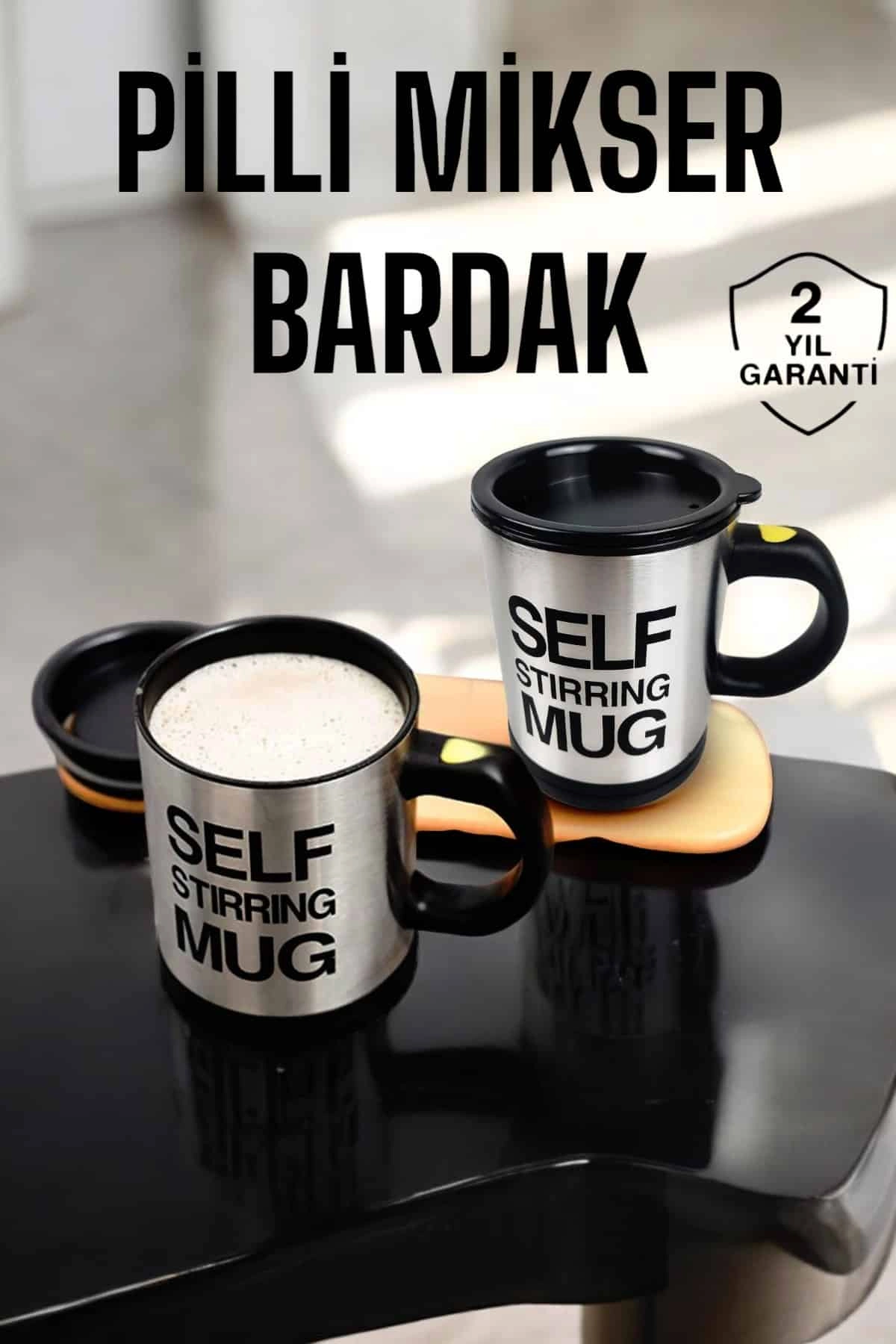 Mikser Kupa Yazılı Mug Bardak Karıştırma Özelliği ( Lisinya )