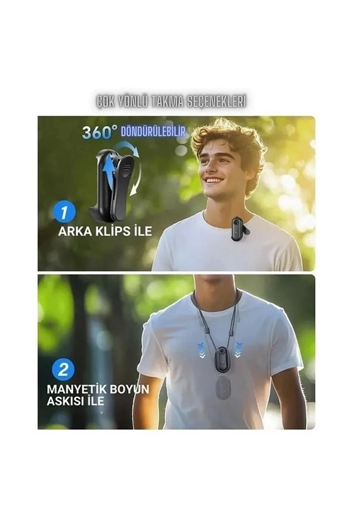 Mini 4k Wıfı Aksiyon Kamerası Vücut Kamerası Giyilebilir Video Kaydedici Hafıza Kartı Dahil ( Lisinya )