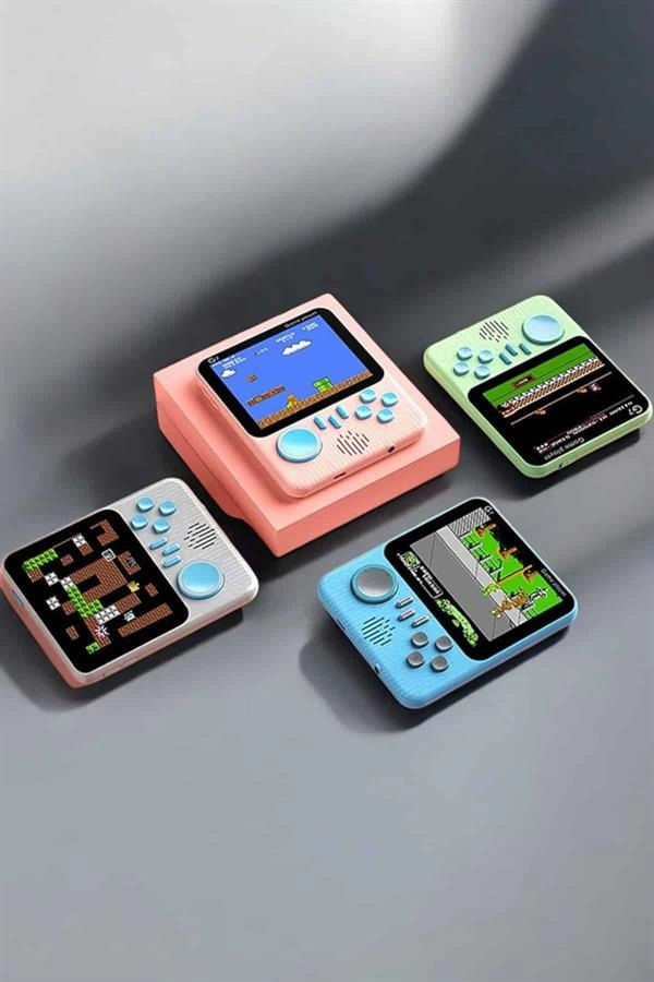 Mini Atari El Atarisi 3.5 İnç Ekran Çift Konsol 666 Adet Retro Oyun Gameboy El Atarisi ( Lisinya )