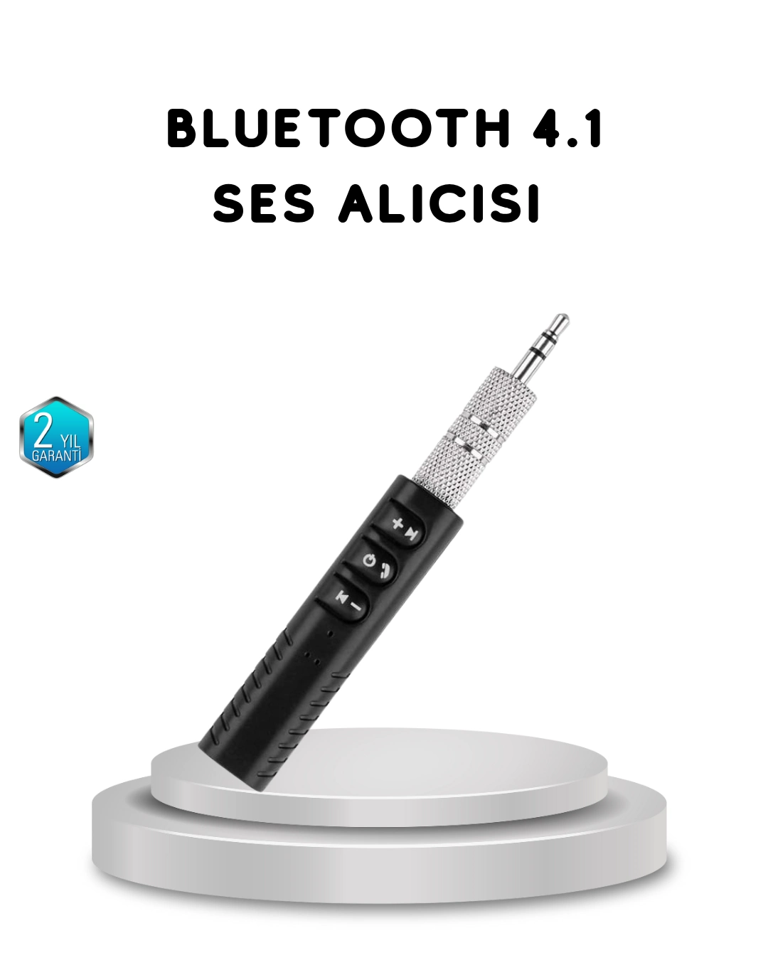 Mini Bluetooth Ses Alıcısı 3.5mm Girişli Kablosuz Müzik Adaptörü ( Lisinya )
