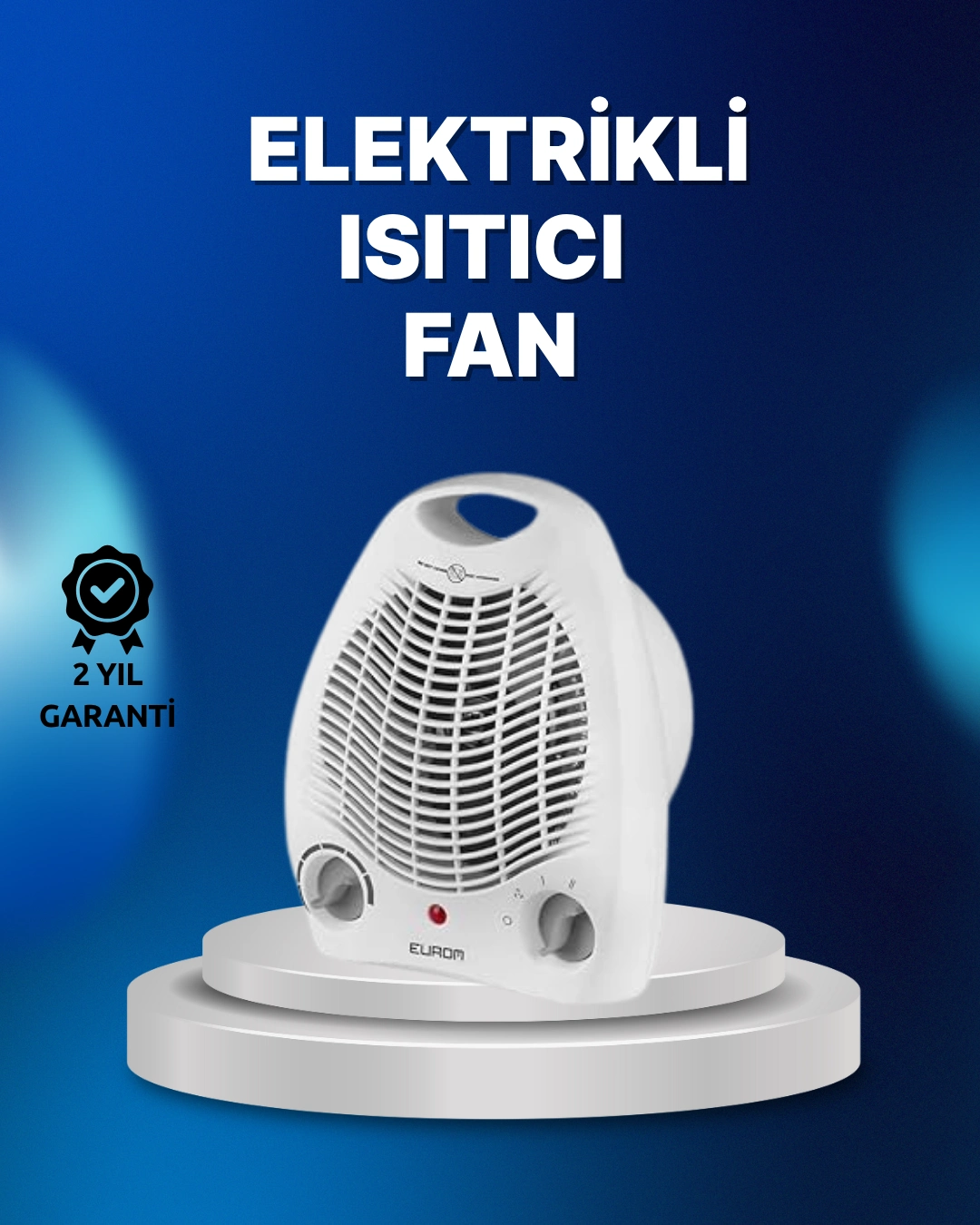 Mini Elektrikli Isıtıcı – 2000w Güç, Fanlı Isıtma, 3 Isı Modu ( Lisinya )