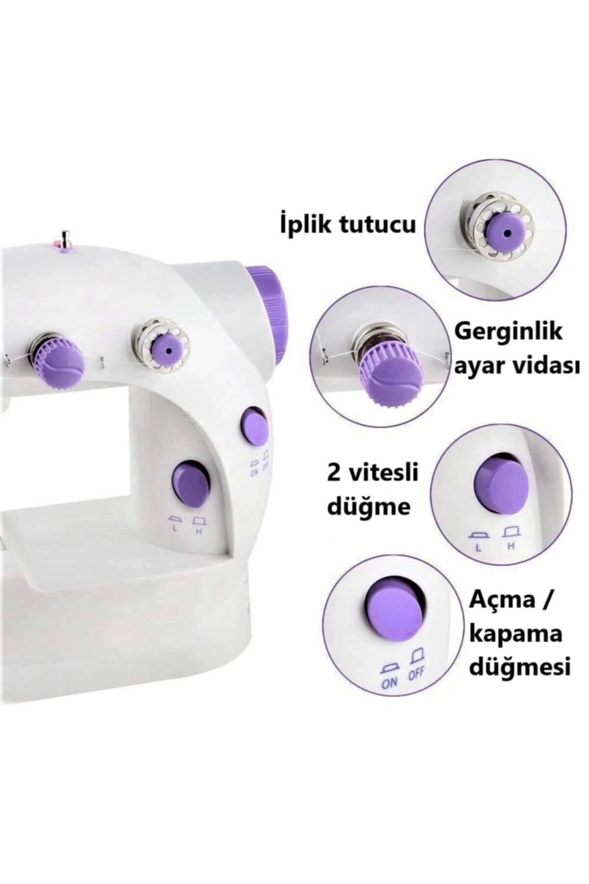 Mini Ev Dikiş Makinesi Pedallı Sewıng Machine ( Lisinya )