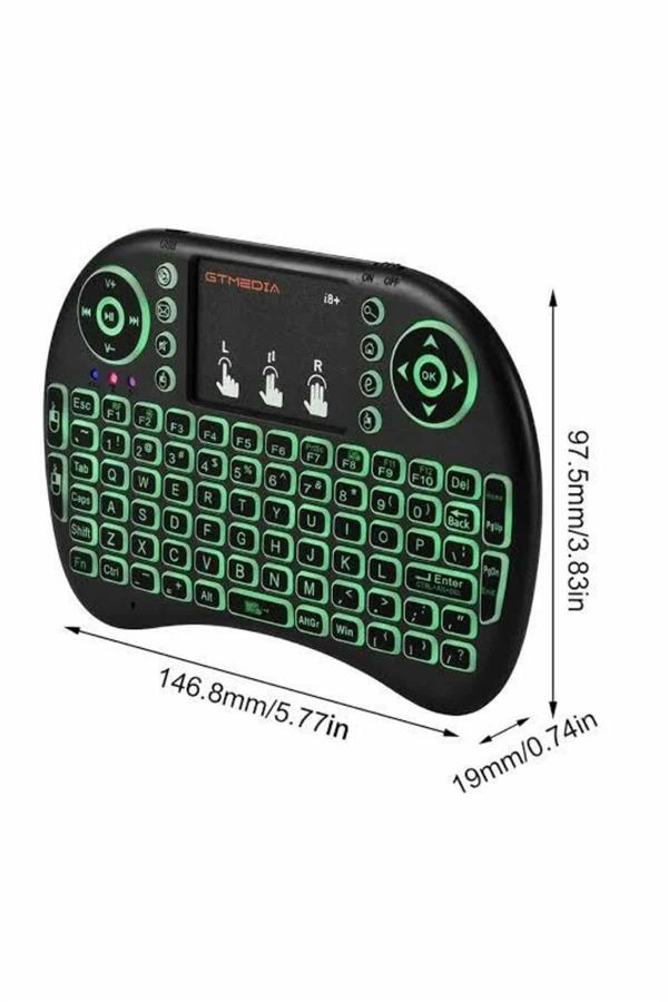 Mini Klavye  Pc Playstation Ledli Mouse Rgb Mouse Bluetooth Usb ( Lisinya )