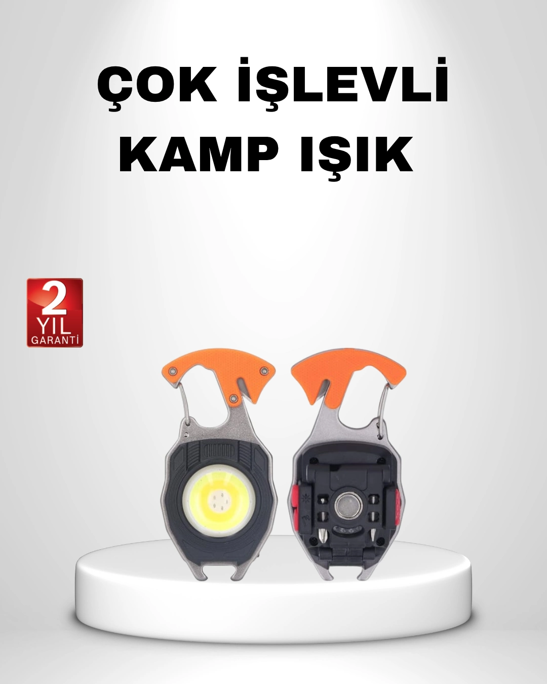 Mini Led Anahtarlık Fener – Şişe Açacağı, Tornavida, Düdük Ve Usb Şarj Özellikli ( Lisinya )