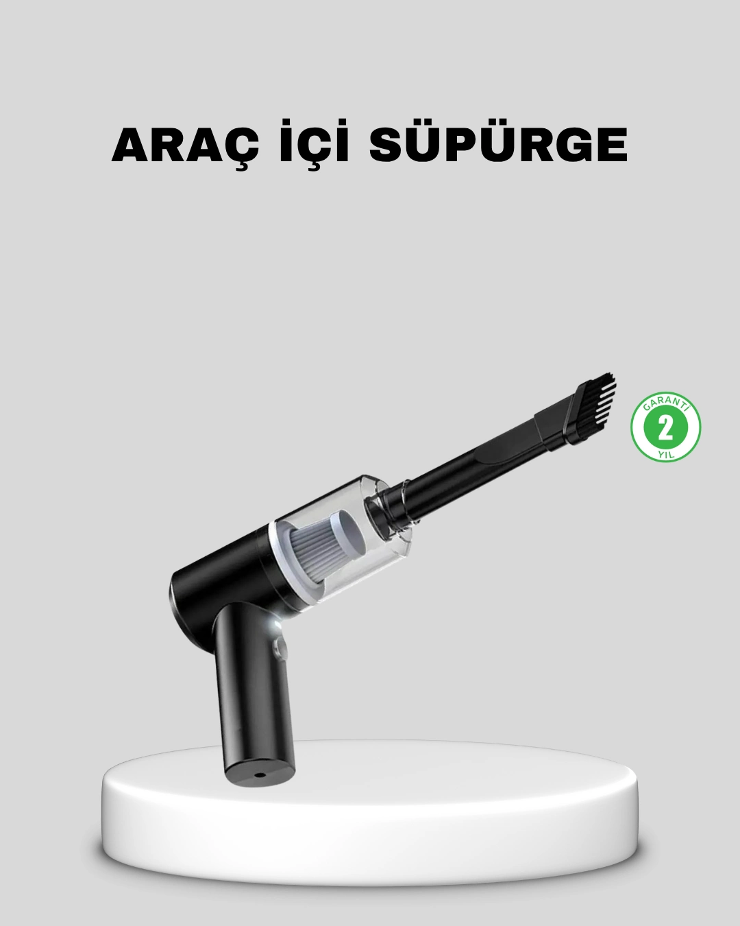 Mini Şarjlı Araç Süpürgesi – 120w Güçlü Motor, 5500pa Vakum Emiş, Yıkanabilir Filtre ( Lisinya )