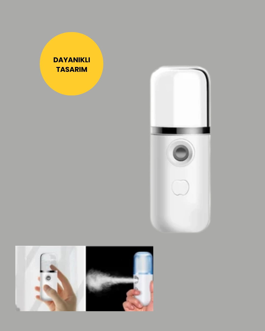 Mini Şarjlı Buhar Nemlendirici – Taşınabilir, Enerji Tasarruflu, Kablosuz Kullanım ( Lisinya )