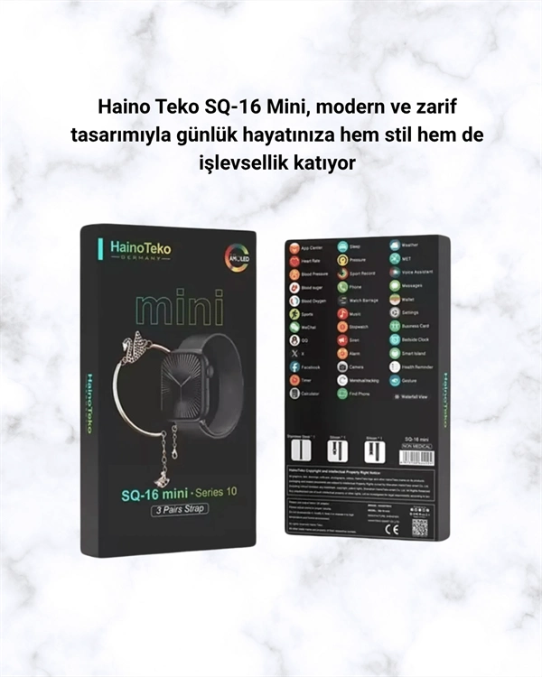 Mini Series 10 Akıllı Saat | 3 Kordon + Bileklik Hediyeli, Tüm Telefonlarla Uyumlu ( Lisinya )