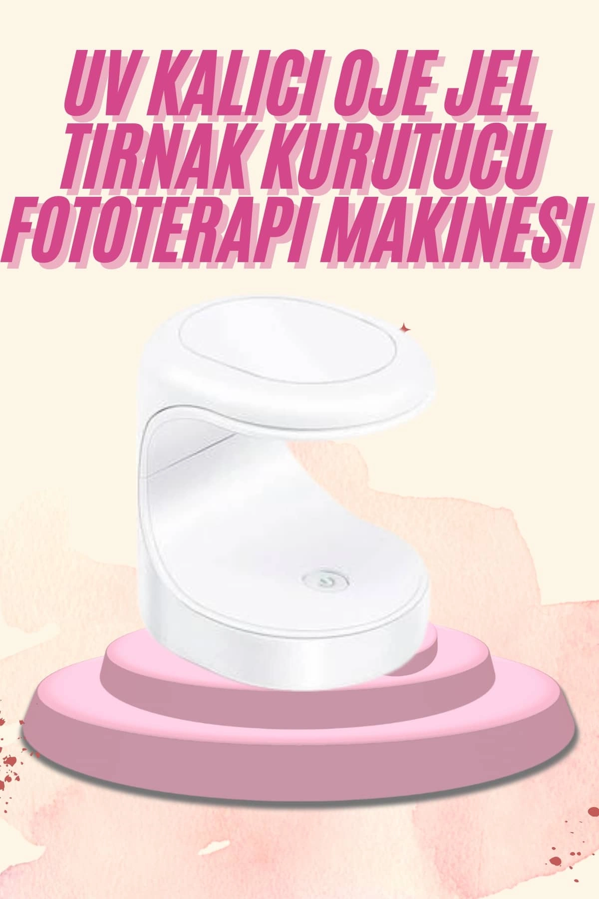 Mini Taşınabilir Kalıcı Oje Jel Tırnak Kurutucu Fototerapi Makinesi ( Lisinya )