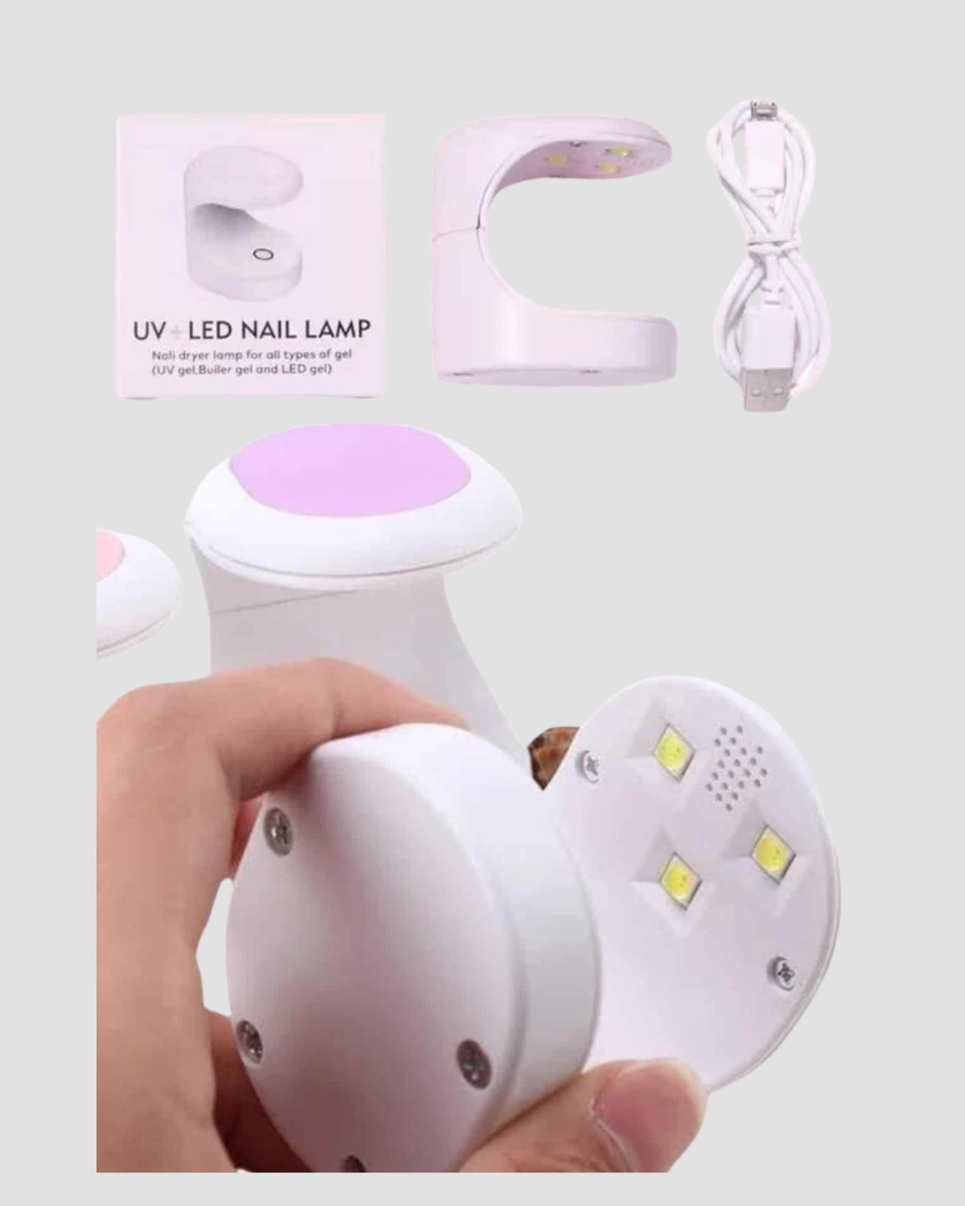 Mini Tırnak Kurutucu – Hızlı Kurutma İçin Uvled Işık Teknolojisi ( Lisinya )