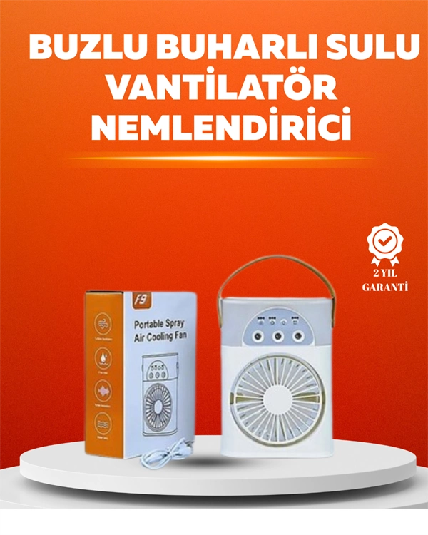 Mini Usb Klima Fan | 3 Kademeli Spreyli Hava Soğutucu, Taşınabilir ( Lisinya )