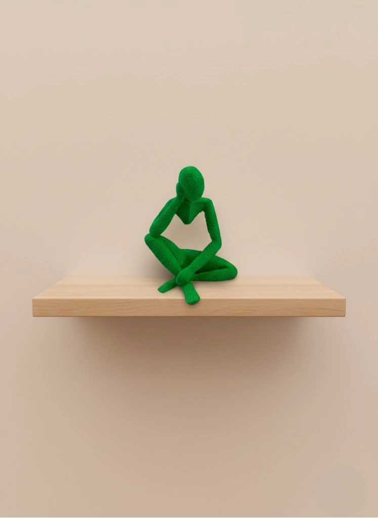 Minimal İnsan Figürü Biblo Yeşil Ev Ve Ofis Dekoru ( Lisinya )