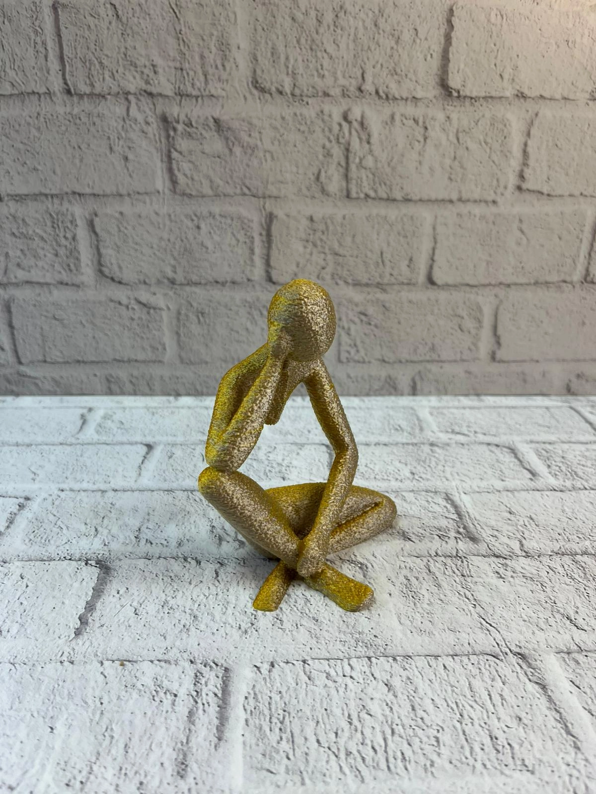 Minimal Sarı İnsan Figürü Biblo Ev Ve Ofis Dekoru ( Lisinya )