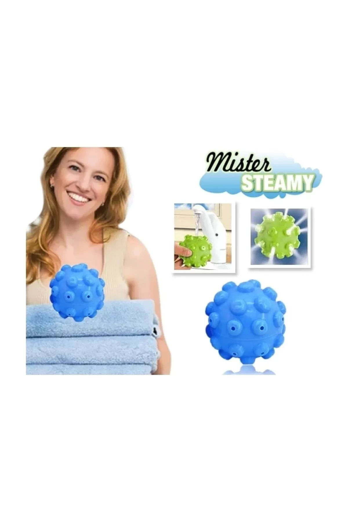 Mister Steamy Buharlı Çamaşır Kurutma Ve Ütü Topları (2'li) ( Lisinya ) Mister Steamy Buharlı Çamaşır Kurutma Ve Ütü Topları (2'li) ( Lisinya )
