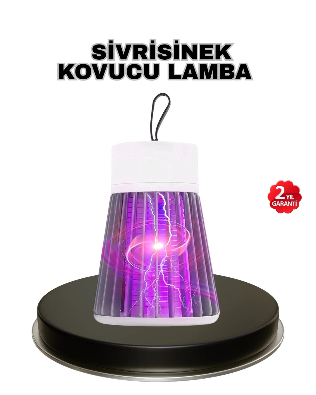 Mor Işıklı Şarjlı Böcek Öldürücü Lamba – Ev, Balkon Ve Kamp Kullanımına Uygun ( Lisinya )