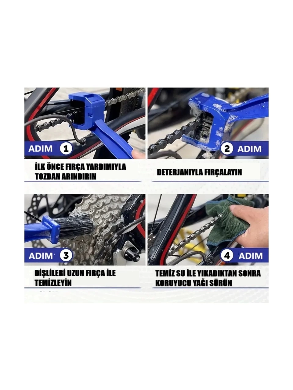 Motorsiklet  Bisiklet Zinciri Temizleme Fırçası Çift Taraflı ( Lisinya )