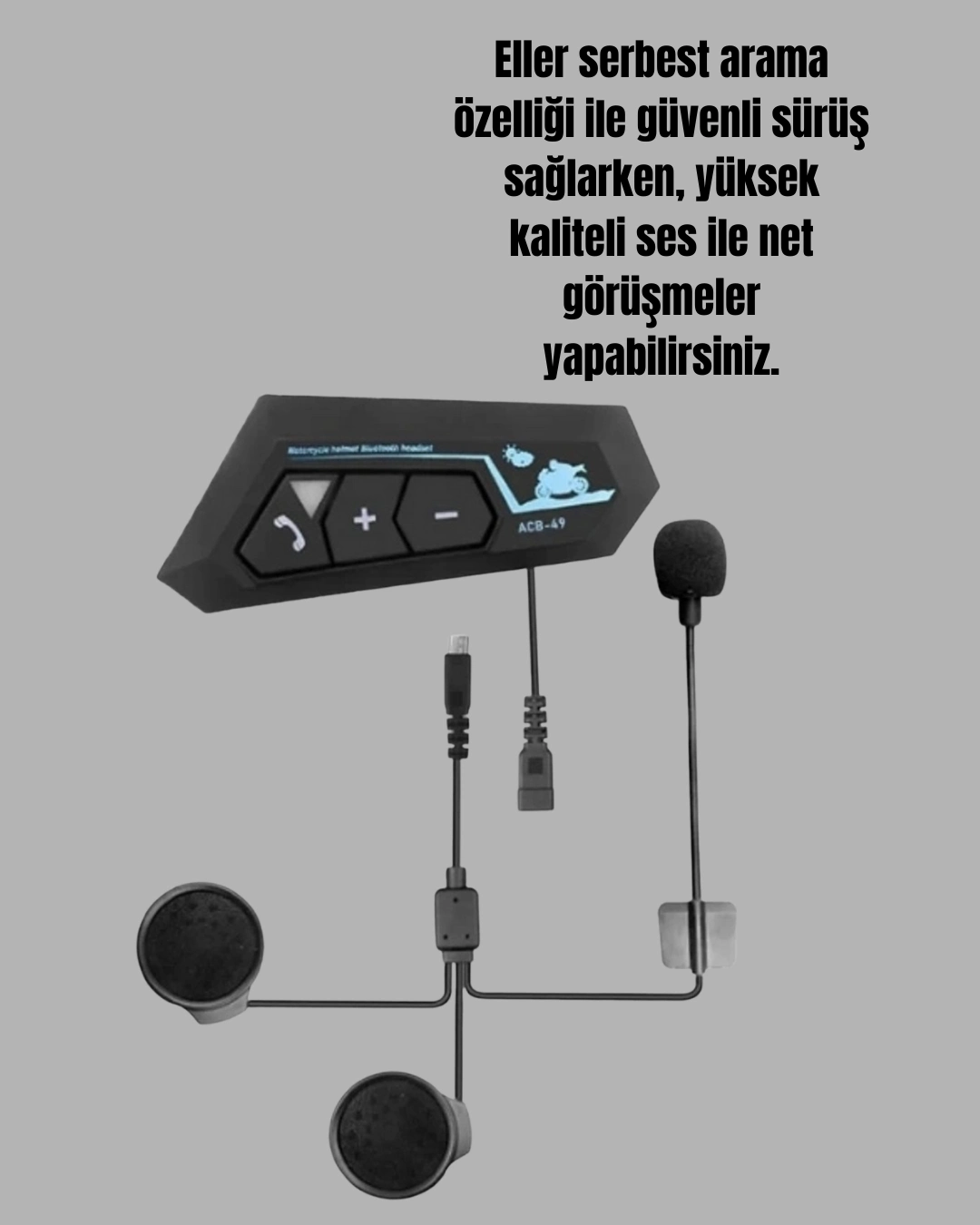 Motosiklet Sürüşleri İçin Bt22 Kask Bluetooth Kulaklık Mikrofonlu ( Lisinya )