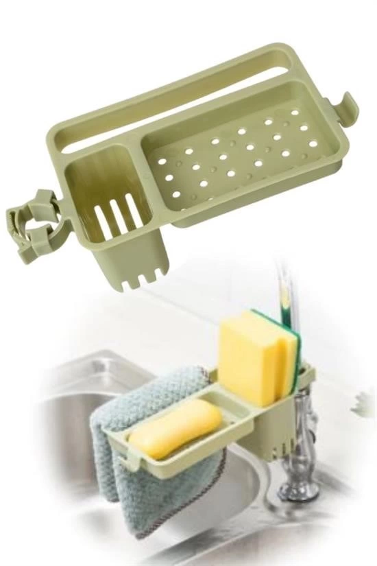 Musluğa Takılan Sünger Havlu Askılı Sabun Hazneli Mutfak Banyo Lavabo Düzenleyici Organizer ( Lisinya ) Musluğa Takılan Sünger Havlu Askılı Sabun Hazneli Mutfak Banyo Lavabo Düzenleyici Organizer ( Lisinya )