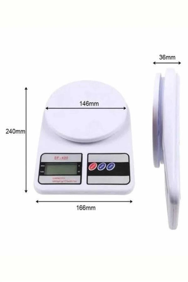 Mutfak Tartısı Dijital Göstergeli Hassas Tartı 10 Kg Kapasiteli ( Lisinya )