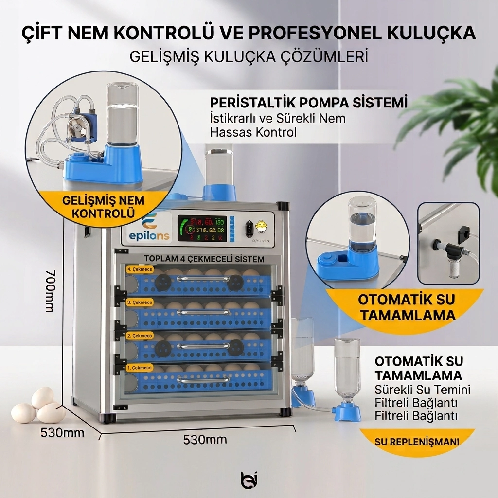 MY280 Kapasiteli Profesyonel Tam Otomatik Kuluçka Makinesi | Çift Nem Kontrol Sistemi, Otomatik Su Tamamlama ve Çevirme ( Lisinya ) MY280 Kapasiteli Profesyonel Tam Otomatik Kuluçka Makinesi | Çift Nem Kontrol Sistemi, Otomatik Su Tamamlama ve Çevirme ( Lisinya )