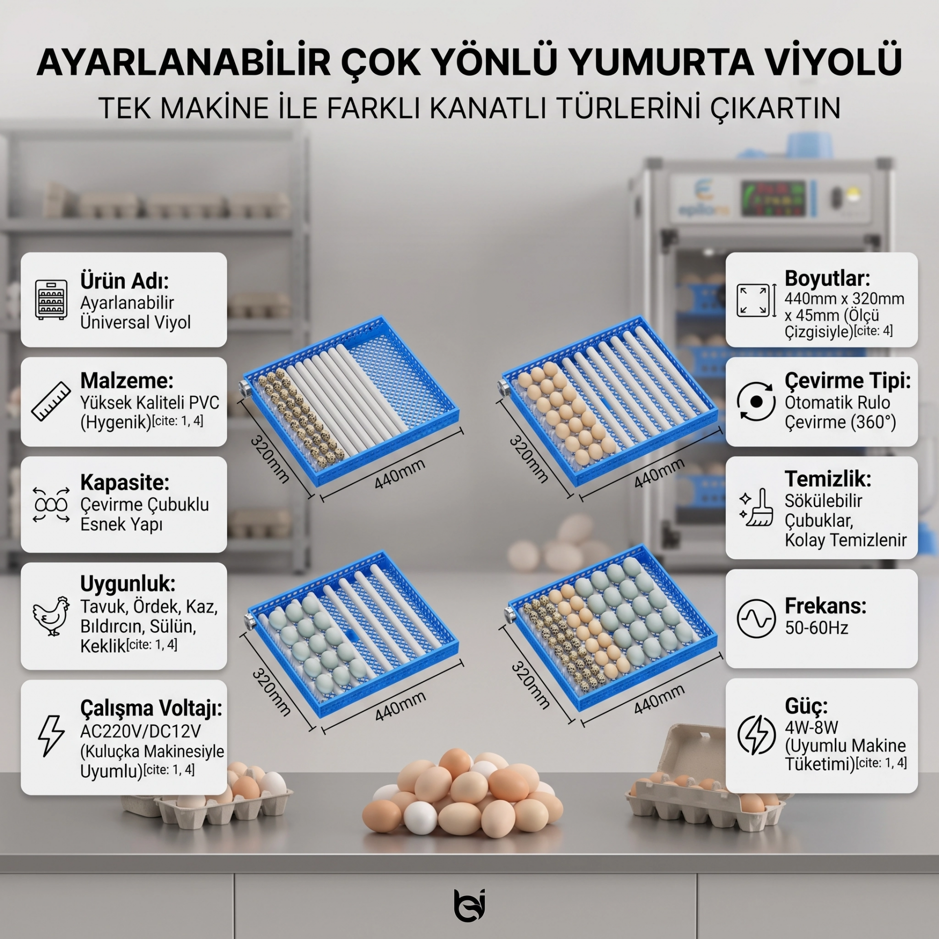 MY280 Kapasiteli Profesyonel Tam Otomatik Kuluçka Makinesi | Çift Nem Kontrol Sistemi, Otomatik Su Tamamlama ve Çevirme ( Lisinya ) MY280 Kapasiteli Profesyonel Tam Otomatik Kuluçka Makinesi | Çift Nem Kontrol Sistemi, Otomatik Su Tamamlama ve Çevirme ( Lisinya )