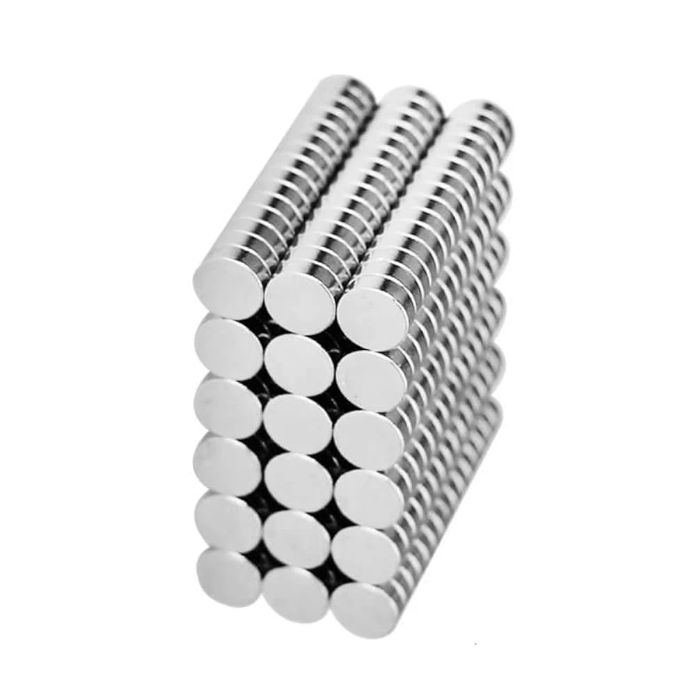 10 Adet 8x3mm Yuvarlak Neodyum Mıknatıs Güçlü Nikel Kaplamalı Kaliteli Dayanıklı Magnet ( Lisinya )