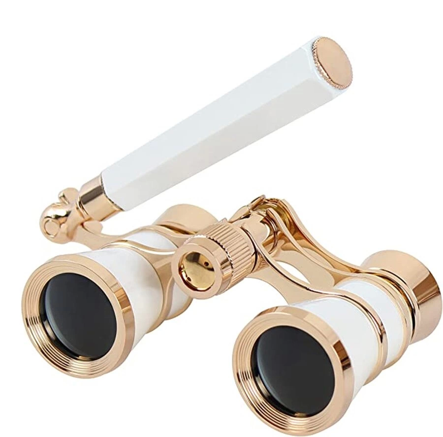 Nefis Işlemeli, Tiyatro / Opera Dürbünü 3x25 Prinç Metal Kaplamalı Retro Beyaz ( Lisinya ) Nefis Işlemeli, Tiyatro / Opera Dürbünü 3x25 Prinç Metal Kaplamalı Retro Beyaz ( Lisinya )