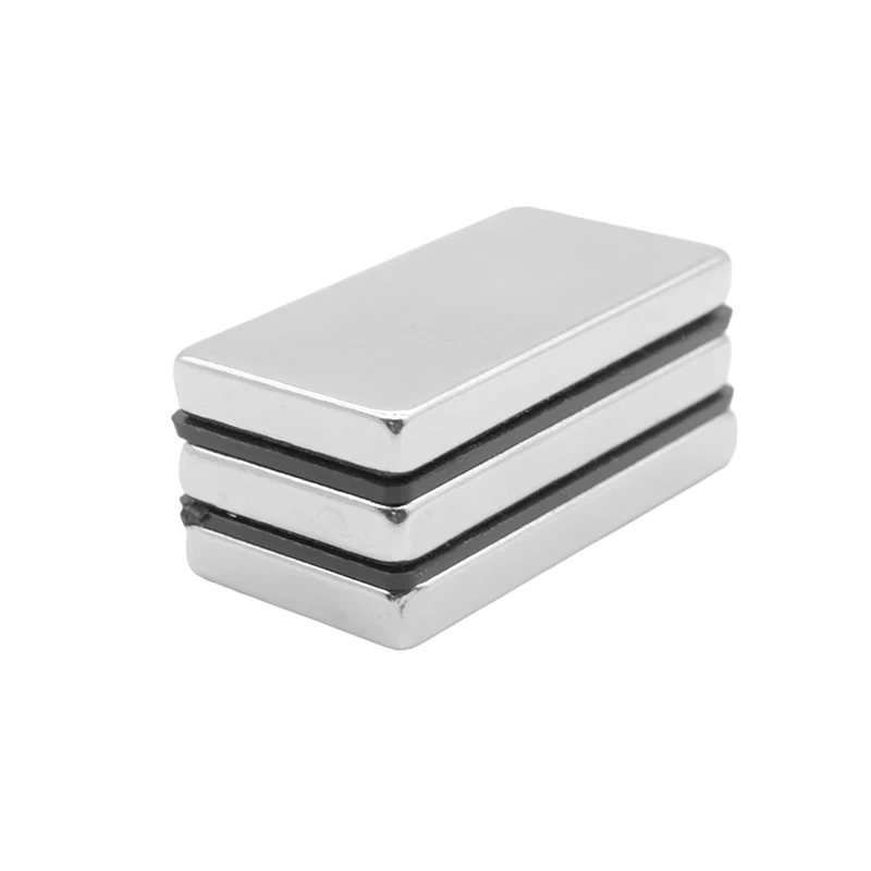1 Adet 40x20x5mm Neodyum Magnet Güçlü N35 Mıknatıs Köşeli Nikel Kaplama ( Lisinya )