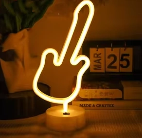 Neon Gitar Masa Lambası ( Lisinya ) Neon Gitar Masa Lambası ( Lisinya )