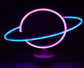 Neon Işıklı Satürn Lamba ( Lisinya ) Neon Işıklı Satürn Lamba ( Lisinya )