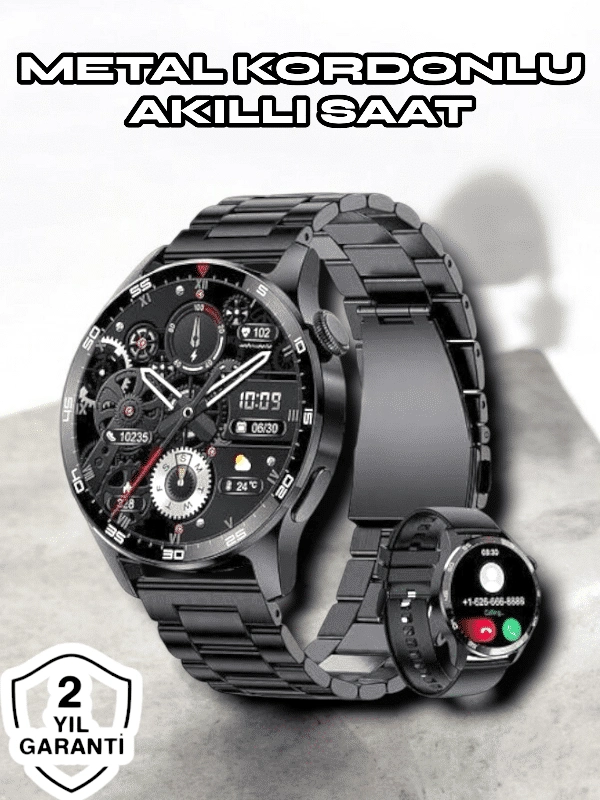 Nfc Ve Kablosuz Şarjlı Akıllı Saat Ekg, Nabız & Spor Modları İle İos Ve Android Uyumlu ( Lisinya )