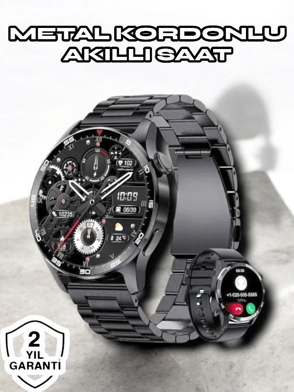 Nfc Ve Kablosuz Şarjlı Akıllı Saat Ekg, Nabız & Spor Modları İle İos Ve Android Uyumlu ( Lisinya )