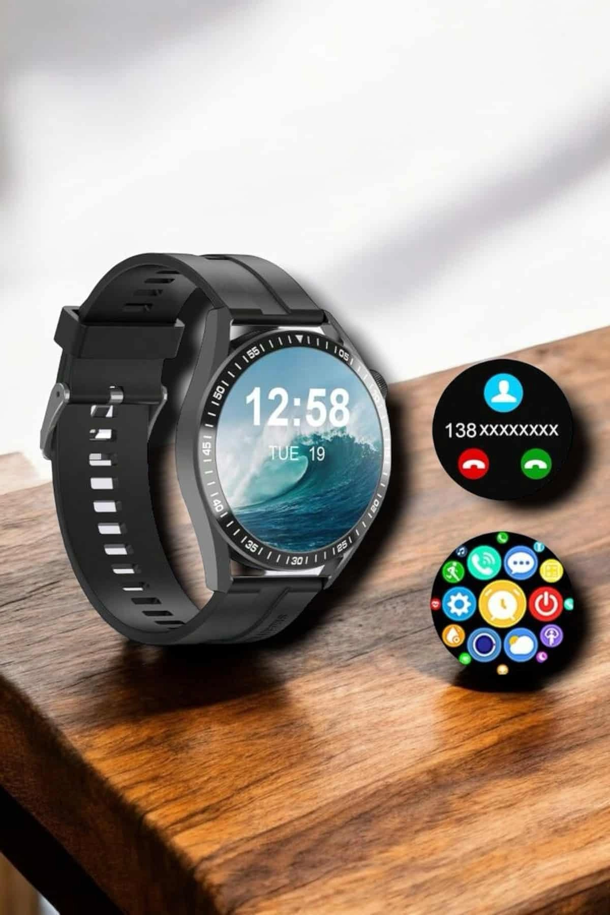 Nfc Ve Kablosuz Şarjlı Akıllı Saat Ekg, Nabız & Spor Modları İle İos Ve Android Uyumlu ( Lisinya )