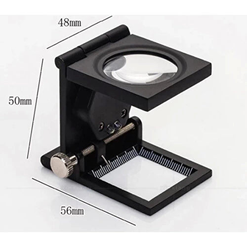 -28x28 Mm Katlanır Sayaçlı Metal Lüp, 2 Led Işıklı Büyüteç Tekstil Th9005a ( Lisinya ) -28x28 Mm Katlanır Sayaçlı Metal Lüp, 2 Led Işıklı Büyüteç Tekstil Th9005a ( Lisinya )