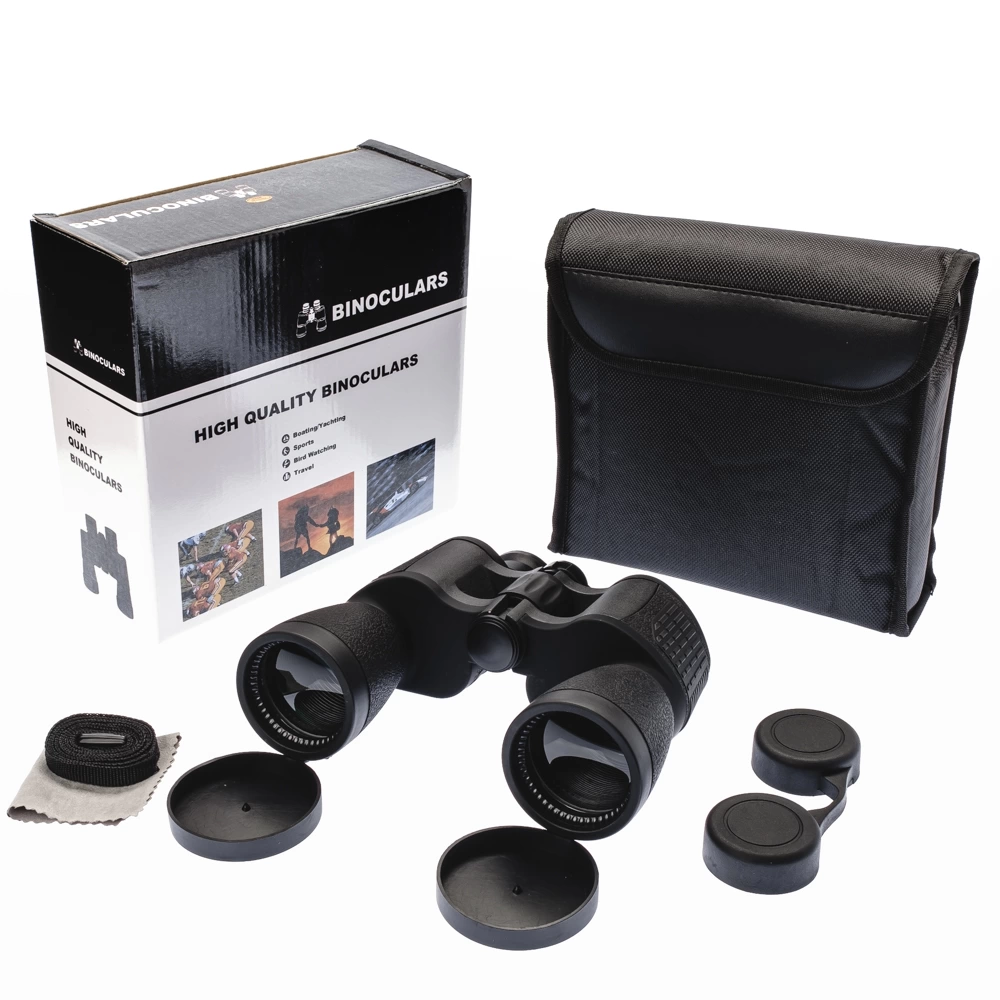 7x50 – Geniş ön Mercekli Profesyonel El Dürbünü – 1000m/56m – Siyah V4 ( Lisinya )