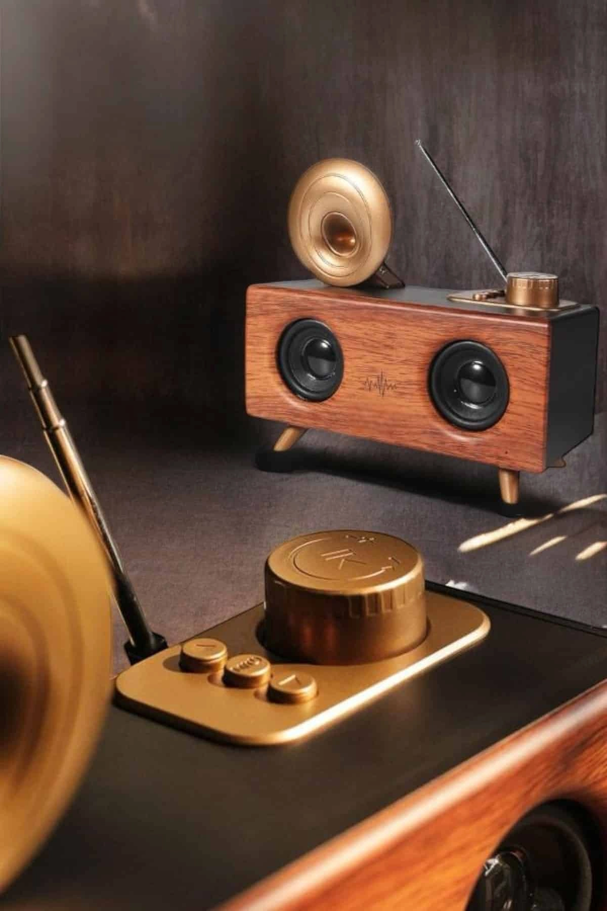 Nostaljik Görünümlü Bluetooth Bağlantılı Speaker ( Lisinya )