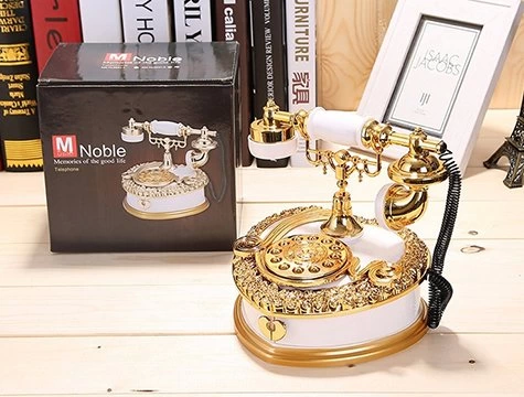 Nostaljik Polyester Telefon Müzik Ve Takı Mücevher Kutusu (beyaz) ( Lisinya ) Nostaljik Polyester Telefon Müzik Ve Takı Mücevher Kutusu (beyaz) ( Lisinya )