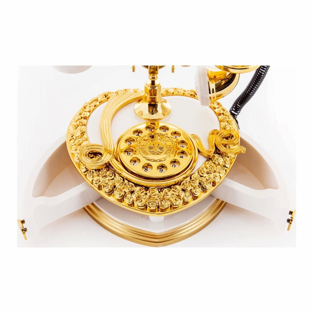 Nostaljik Polyester Telefon Müzik Ve Takı Mücevher Kutusu (beyaz) ( Lisinya ) Nostaljik Polyester Telefon Müzik Ve Takı Mücevher Kutusu (beyaz) ( Lisinya )