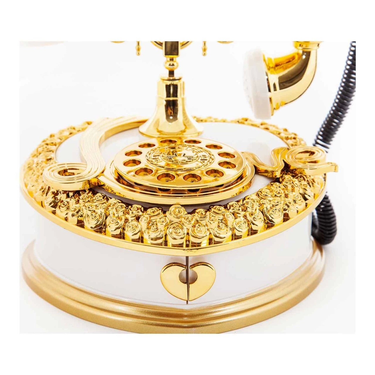 Nostaljik Polyester Telefon Müzik Ve Takı Mücevher Kutusu (beyaz) ( Lisinya ) Nostaljik Polyester Telefon Müzik Ve Takı Mücevher Kutusu (beyaz) ( Lisinya )