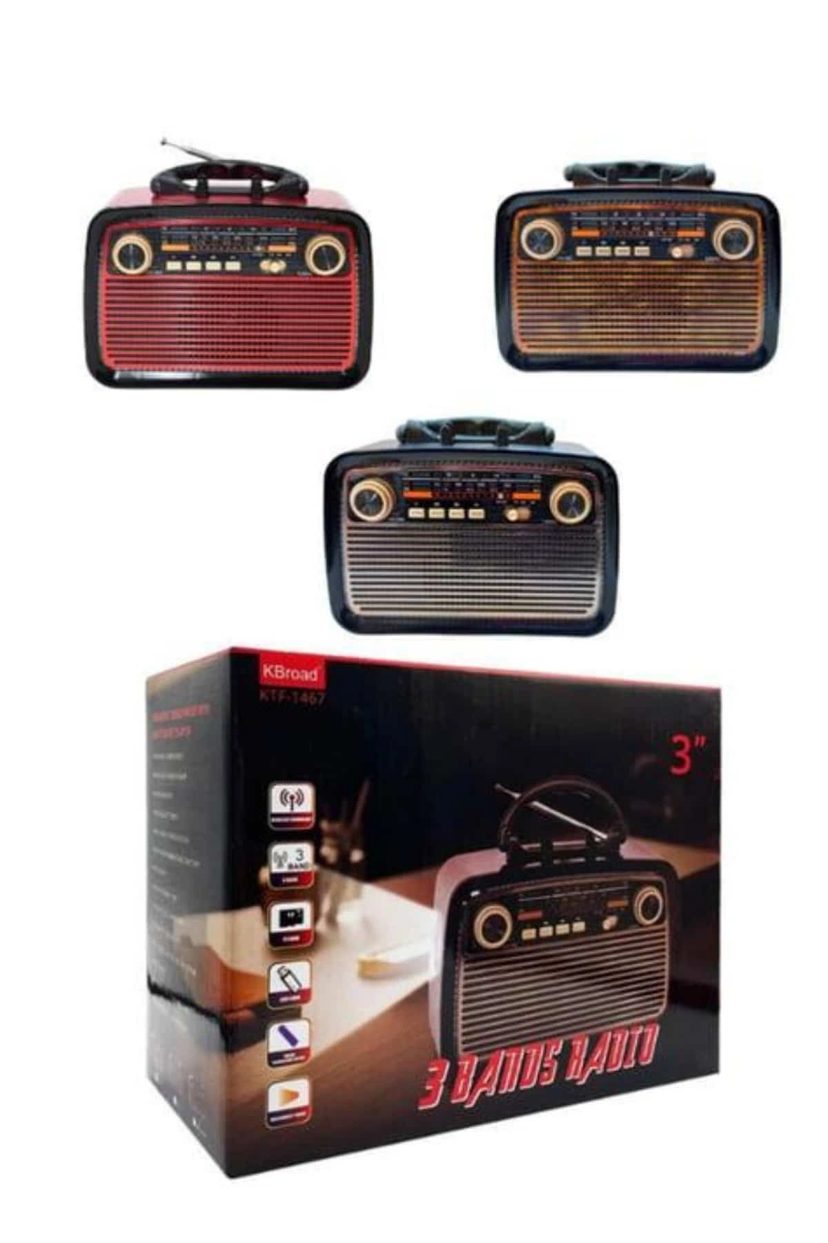 Nostaljik Radyo Bluetooth Bağlantılı Müzik Kutusu Ahşap ( Lisinya )