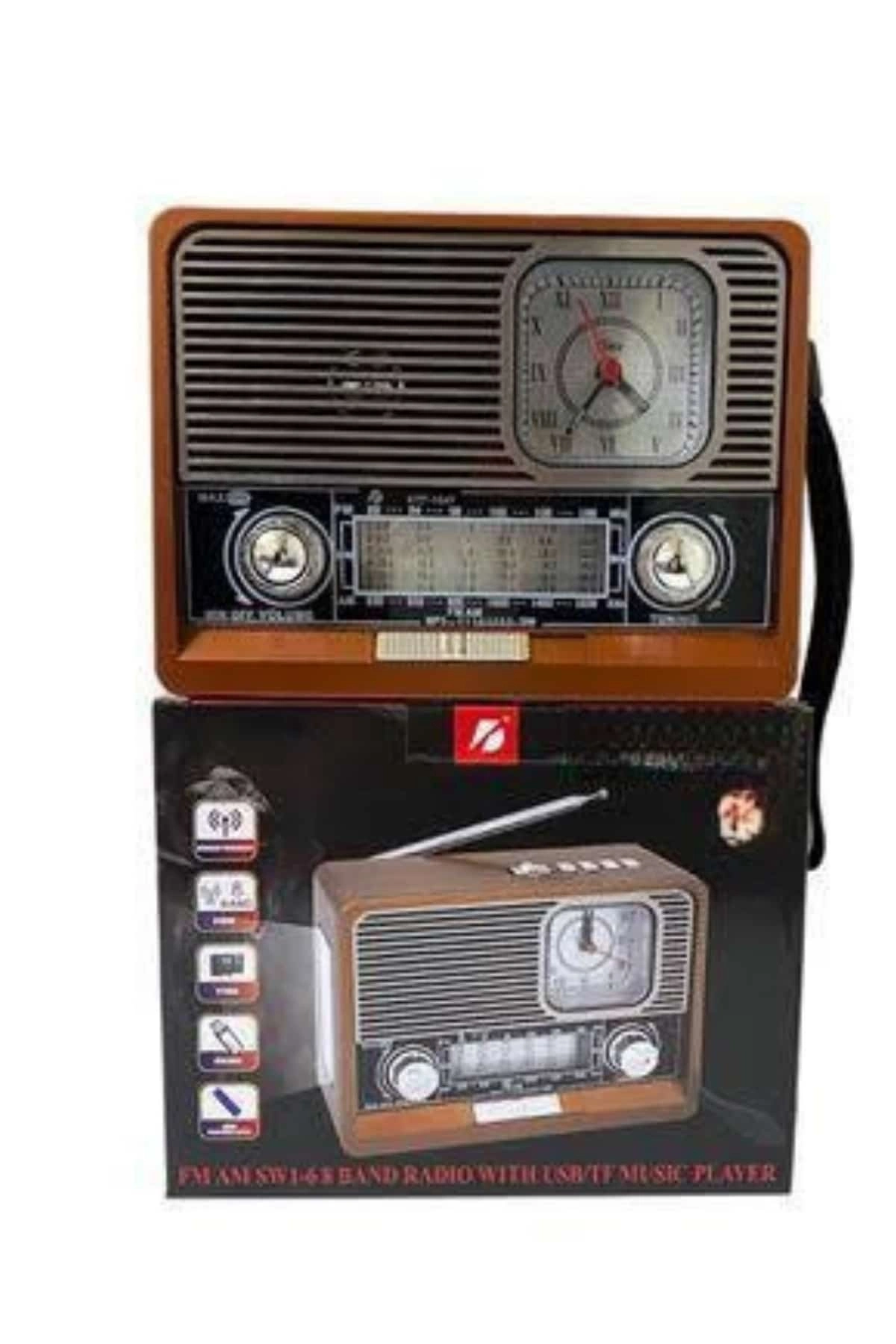 Nostaljik Vintage Radyo Taşınabilir Bluetooth Bağlantılı Hoparlör Radyo ( Lisinya )