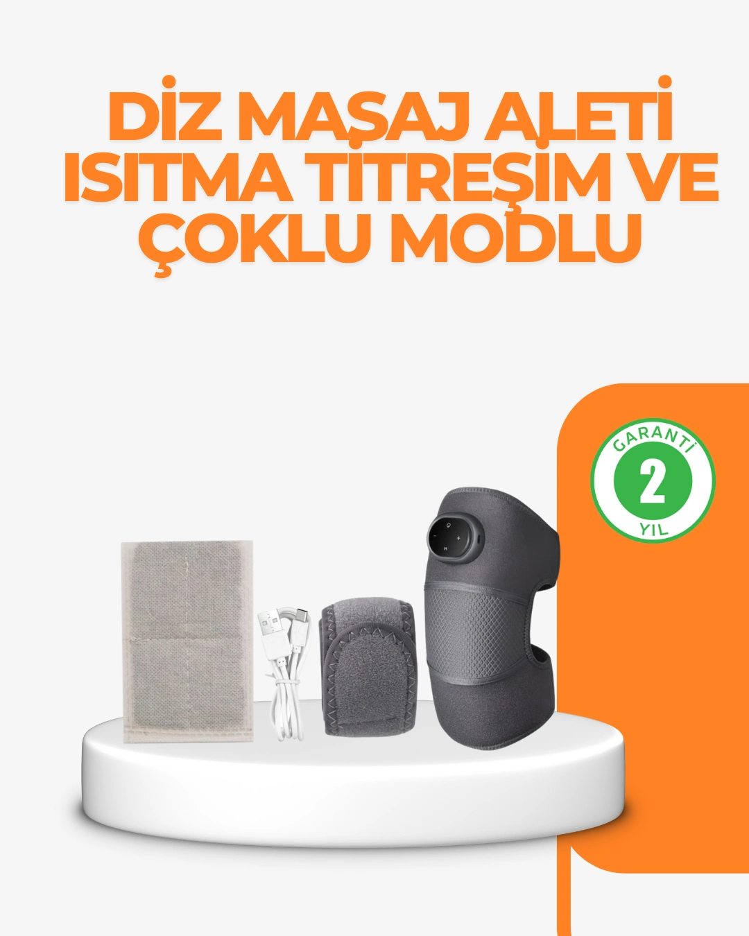 Ntc Isı Kontrollü Diz Masaj Aleti Titreşim Ve Isı Terapisi ( Lisinya )