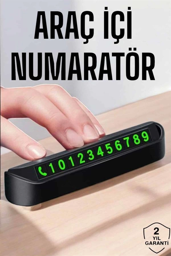 Numaralık Araç İçi Araba Araç Park Numaratör Telefon Numarası Yazma ( Lisinya )